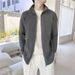 Pure New Autumn Winter Minimalist Versati Stand Collar Knitted Cardigan Men's Zipper Sweater Casual Plus Size Coat Lazy_viptrois.com