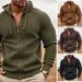 Spring Autumn New Men Sweatshirts Long Sleeve Hoodie Coats Zipper Solid Plaid Jacquard Jacket Male Loose Hoodies Man Clothing_viptrois.com