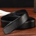 Men's Belt Automatic Headless Belt Head Layer Pattern Litchi Pattern Scratch Resistant 3.5CM_viptrois.com