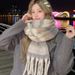 Premium Atmosphere Scarf Women's Winter 2025 New Versatile Thickened Mohai Plush Scarf_viptrois.com