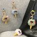 Bag Charm Cute Cartoon Plush Keychain Ugly Cute Bag Pendant Ice Cream Cone Car Keychain Mobile Phone Accessories Gift_viptrois.com