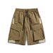 Men's Clothing Summer Functional Work Shorts Multi Pocket Wide Leg Mountain Loose Casual Five Point Pants_viptrois.com