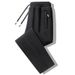 Men’s Fleece-Lined Jogger Pants – Winter Thermal Sweatpants With Zippered Pockets & Tapered Cuffs (M-5XL, Black/Charcoal)_viptrois.com