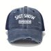 New Vintage Washed Letter Baseball Breathable Mesh Hat Women All Seasons Sunshade Outdoor Versatile Duckbill Cap For Men_viptrois.com