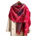 Unisex Scarf Fashion Plant Flower Peony Lotus Ethnic Style Cashmere Tassel Warm Scarf Shawl_viptrois.com