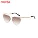You, Me And Him New Snake Leg Frameless Cut Edge Cat Eye Sunglasses Personality Hot Girl Sunscreen Female Sunglasses Trend T1281_viptrois.com