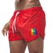 Man's clothing Stylish beach shorts Polyester multi-color sports three-point shorts men print_viptrois.com