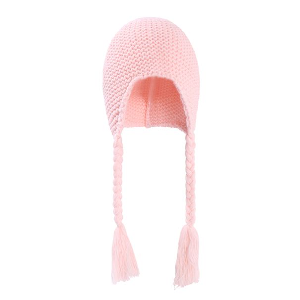 Baby clothing Solid color knitted baby hairball hat_viptrois.com