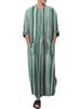 Muslim Robe New Style Men's Loose Door Stripe Long Sleeve Ready-Stock Ethnic Style Bodysuit_viptrois.com
