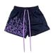 Men's Quick Dry Fitness Running Shorts American Style Flame Basketball Zero Resistance Squat Triple Pants_viptrois.com
