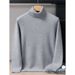 Nordmann 2025 Autumn Winter New 100% Pure Cashmere Men High Collar Thick Sweater Solid Color Versatile Knitted Base Shirt_viptrois.com