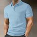 Men's Classic Jacquard Polo Shirt – Breathable Short-Sleeve Top With Moisture-Wicking Fabric, Slim Fit For Business & Casual Wear_viptrois.com