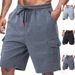Men's Cargo Shorts With Multiple Pockets, Heavyweight Casual Athletic Military Style Short Pants For Summer_viptrois.com