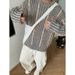 Cleanfit Boys' High-end Sweater Autumn And Winter Korean Style Wear Retro Contrasting Crew Neck Casual Knitwear_viptrois.com