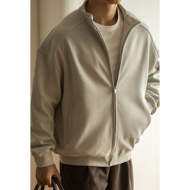 Men's Clothing Air Layer Raglan Zipper Stand Collar Outdoor Commuter Jacket Business Men's Jacket_viptrois.com