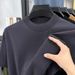 Mulberry Silk Short-sleeved Wool T-shirt Men's Half-turtleneck Thin Blue Half-sleeved Knitted Sweater Men's Clothing_viptrois.com