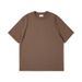 2025 European And American Cross-Border Clothing Spring Summer Round Neck Short Sleeve Loose 240g Pure Cotton_viptrois.com