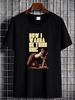 Men's Stooges Wanna Be Your Dog Slim Fit T-shirt Medium Black Slightly Homme Streetwear Designer Clothes Summer Breathable Fashion Comfortable_viptrois.com