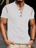 Unbeatable Quality Men's Summer Color Blocked Casual Loose Button Placket Pineiphone Grid Short Sleeved Men's Polo Shirt_viptrois.com
