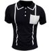 Men's Summer Knitted Contrast Color Lapel Polo Shirt Short Sleeve Breathable Ice Silk Cotton Blend Fashion Trend T-Shirt_viptrois.com