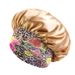Ethnic style printed elastic wide brimmed satin sleeping cap beauty perm cap_viptrois.com