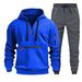 Men's 2-Piece Hoodie Sweatshirt Set With Zipper & Multi-Pockets – Casual Sportswear For Everyday Comfort | Lightweight Polyester_viptrois.com