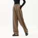 Nordmann IZEXX Autumn Winter Fleece-Lined Casual Loose Wide-Leg Trousers Japanese Versatile Long Pants Men's Light Business Style_viptrois.com