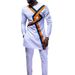 Men's moslem stock casual white cotton geometric pattern slim fit style ethnic shirt 1088515_viptrois.com