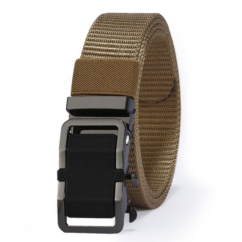 Men's Belts Hot Sale Toothless Nylon Automatic Buckle Belt Men's Casual Canvas Belt Breathable Versatile Jeans Belt_viptrois.com