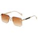 Retro Square Frame Sunglasses - Frameless Driving Style (Unisex Design, Lightweight & Fashionable)_viptrois.com