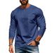 24 Men's Autumn Winter Round Neck T-Shirt Slim Fit Breathable Pullover Casual Long Sleeve Base Shirt Top_viptrois.com