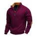 Men's Clothing Hot Selling Autumn New Men's Casual Pullover Zipper Sweatshirt Henry Collar American Jacket Men_viptrois.com