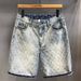 Men's Clothing New Starry Sky Pattern Denim Shorts Men's Summer Fashion Casual Straight Tube Fashion Brand Retro Shorts_viptrois.com