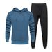 Autumn And Winter Solid Color Sweater Men's Kangaroo Hood Hooded Loose Casual Sports Trousers Two-piece Trendy_viptrois.com