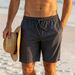 Men's Casual Sports Shorts New Breathable Cotton And Linen Solid Color Summer Beach Pants Comfortable Fit_viptrois.com