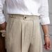 Men's Clothing Spot Summer Linen Italian Casual High Waist Trousers Men's Light Fashion Trousers Trendy_viptrois.com