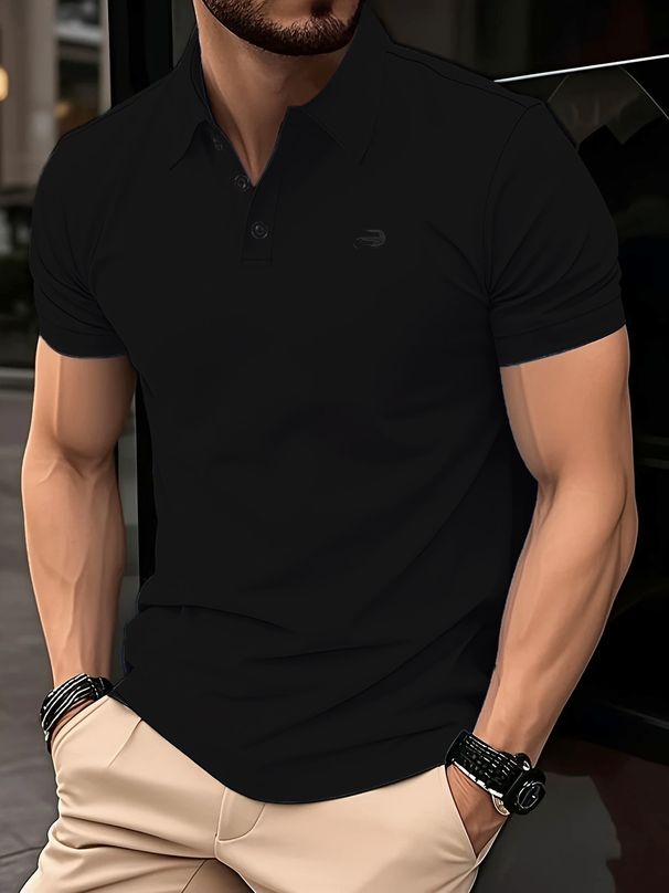 Men's Clothing Business Casual Short Sleeved Top_viptrois.com