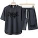 Short Sleeve Summer Casual Sportswear Set Trendy Round Neck T-Shirt Men's Shorts_viptrois.com
