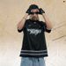 American-style Mesh Breathable Quick-dry T-shirt For Men, Summer Trendy Color-blocking Sports Cycling Motorcycle_viptrois.com