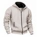 American Men's Autumn And Winter Warm Fleece Functional Hooded Zipper Casual Sweater_viptrois.com