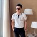 Men's Clothing Summer Temperament Casual Short Sleeved Breathable Versatile Men's Knitted Polo Shirt T Shirt Loose Lapel Top Ins_viptrois.com