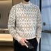 Autumn And Winter Crew Neck Sweater Men's Casual Loose Korean Version Trend Warm Middle Neck Bottoming Sweater Knitted Sweater_viptrois.com