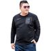 Large Size Men's Spring And Autumn Embroidered Crew Neck T-shirt Men's Fattened Plus Size Printed Long-sleeved T-shirt Men's Foreign Trade Clothes_viptrois.com