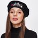 New Autumn Winter Women Woolen Painter Korean Version Versatile Rhinestone Beret Fashion Octagonal Trendy Hat_viptrois.com