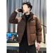 Men's Autumn Winter Brand Stylish Thickened Cotton Coat Stand Collar Youth New High-end Feel Jacket Outerwear Trendy_viptrois.com