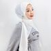 Women's Hijab multi color pullover headscarf with letters solid color chiffon sports headscarf ladies ethnic scarf_viptrois.com