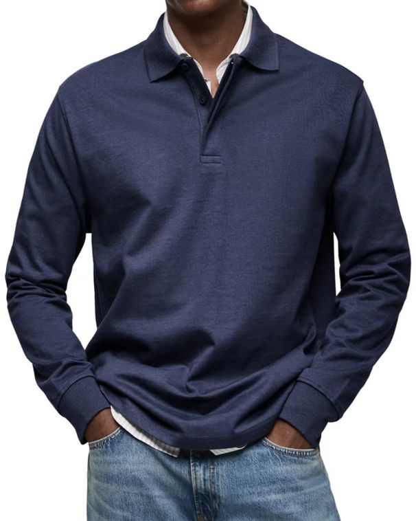 Pulse 2025 New Cross-Border European And American Independent Station Men's Casual Versatile Long Sleeve Button_viptrois.com