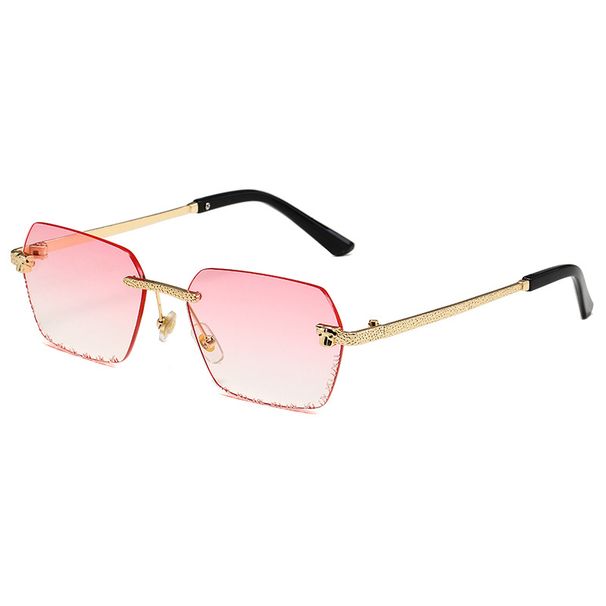 Unisex Frameless Sunglasses - Leopard Print Temple, UV400 Protection, Fashion Driving Sunglasses Fashion Trends Hot-selling_viptrois.com