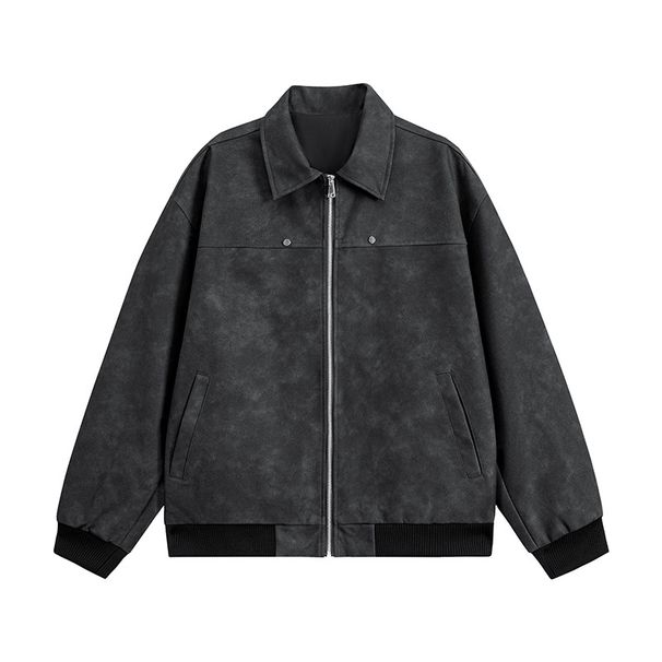 2025 Spring And Autumn Cool For Men, Ins High Street Trendy Brand, Harajuku Style, Korean Version, Loose Fit Jacket_viptrois.com