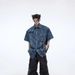Men's Clothing Tie Dye Gradient Retro Personality Modern Design Short Sleeved T Shirt_viptrois.com